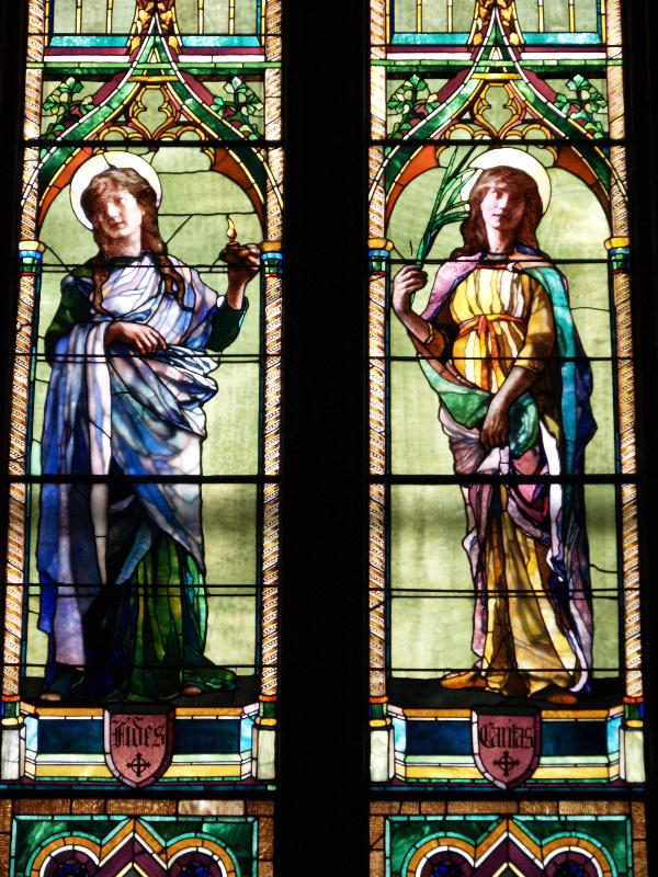 Salem, Massachusetts (MA): First Church of Salem: Faith and Charity (1893, John La Farge)