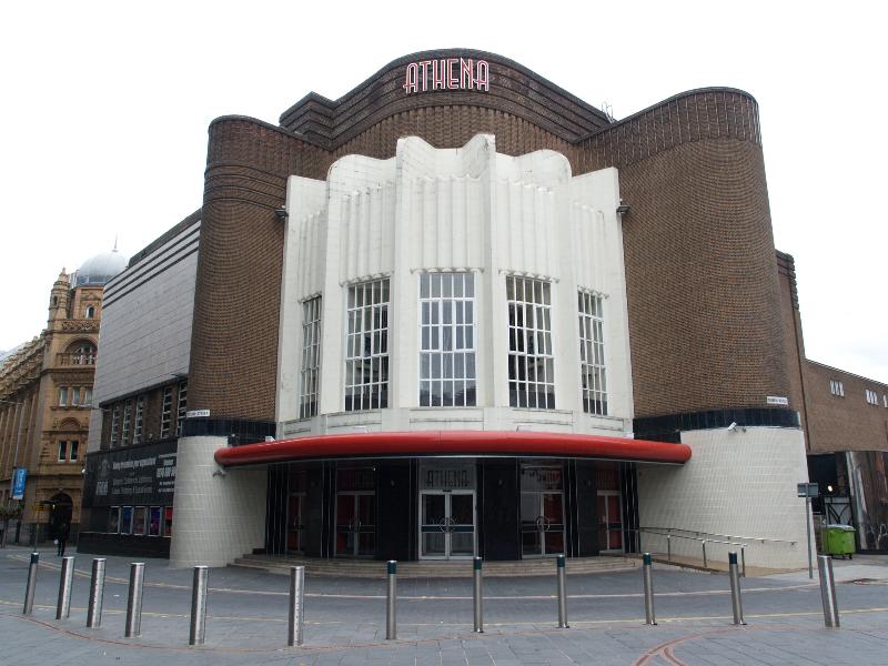 Leicester, England: Rutland Street: Athena (1938, Harry Weedon, assisted by Robert Arthur Bullivant)