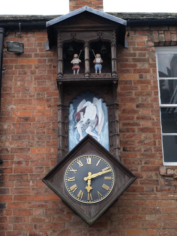 Leicester, England: Guildhall: Leicester Automaton Clock (1999 reconstruction of 17th century design)