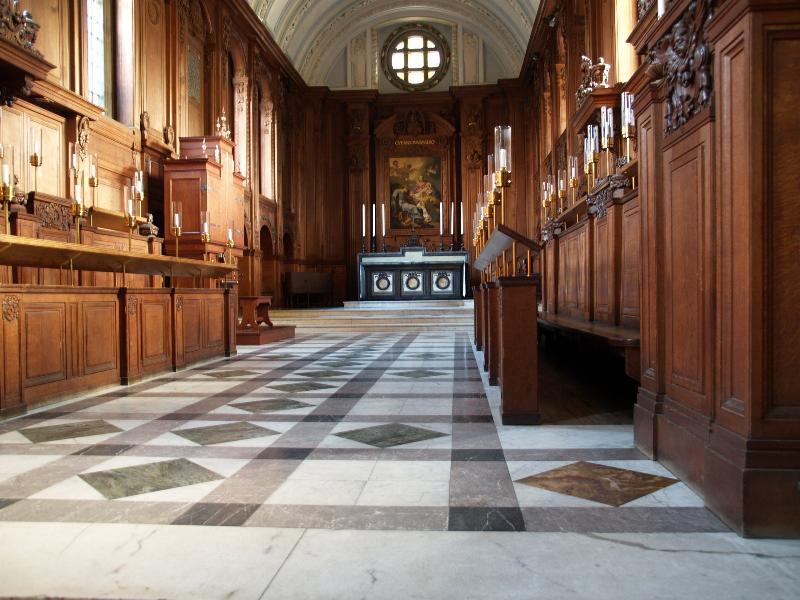 Cambridge, England: Sidney Sussex College: chapel, interior
