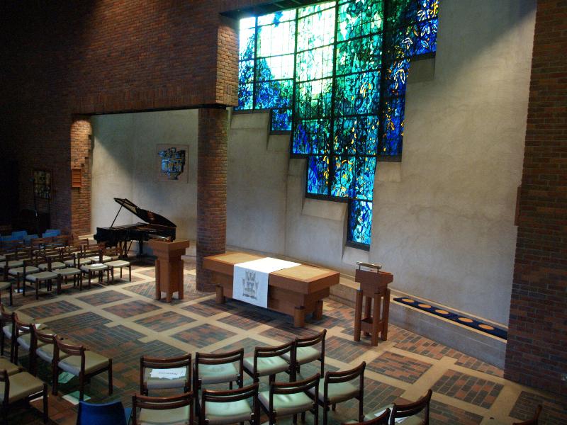 Cambridge, England: Robinson College: Chapel, interior