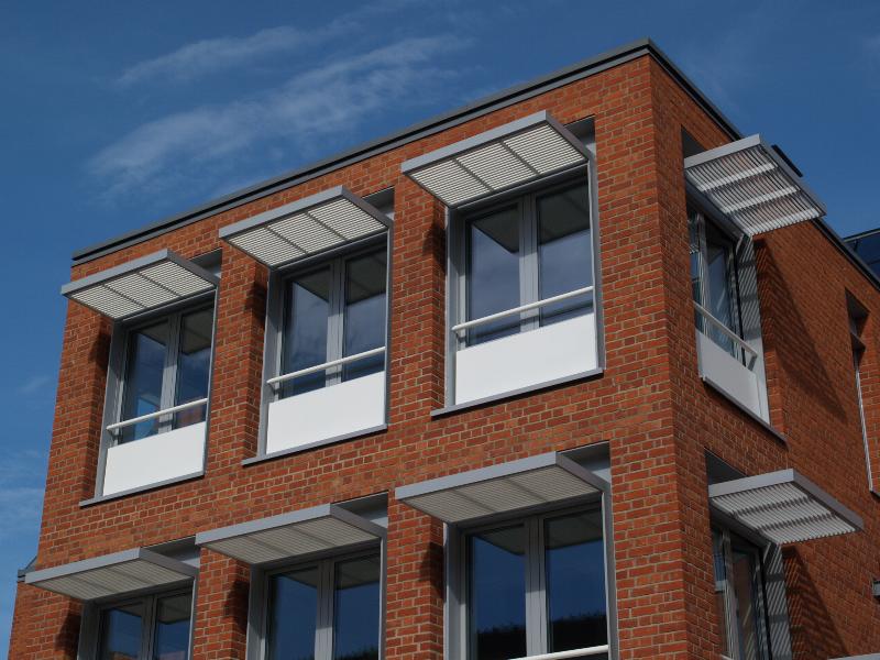 Cambridge, England: Girton College: Ash Court, windows (2012-2013, Allies and Morrison)