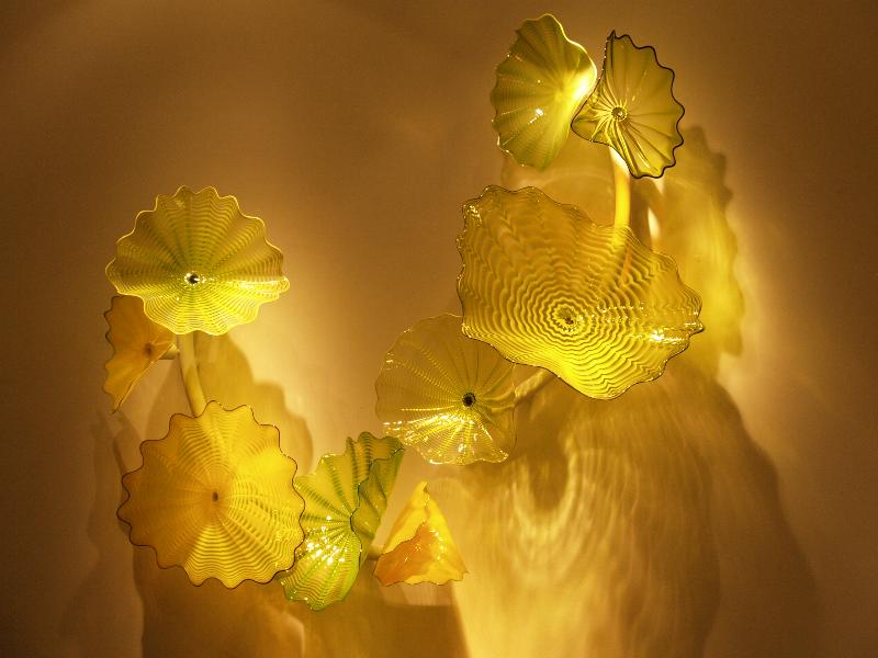 London, England: New Bond Street, Halcyon Gallery: Imperial Yellow Persian Wall (glass artist Dale Chihuly)