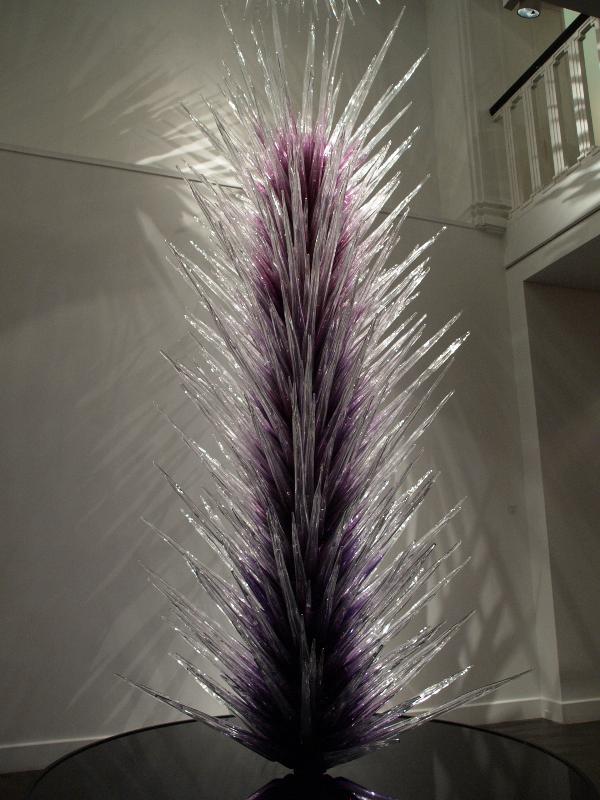 London, England: New Bond Street, Halcyon Gallery: Amethyst Icicle Tower (glass artist Dale Chihuly)