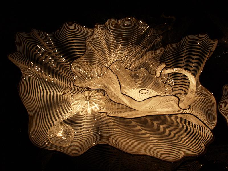 London, England: New Bond Street, Halcyon Gallery: Pearl White Persian Installation, detail (glass artist Dale Chihuly)