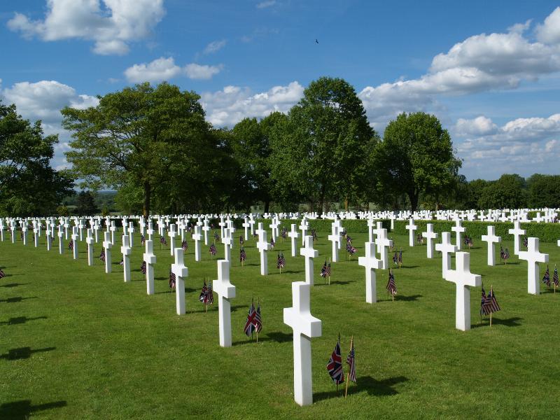 Madingley, England: American War Cemetery: grave stones