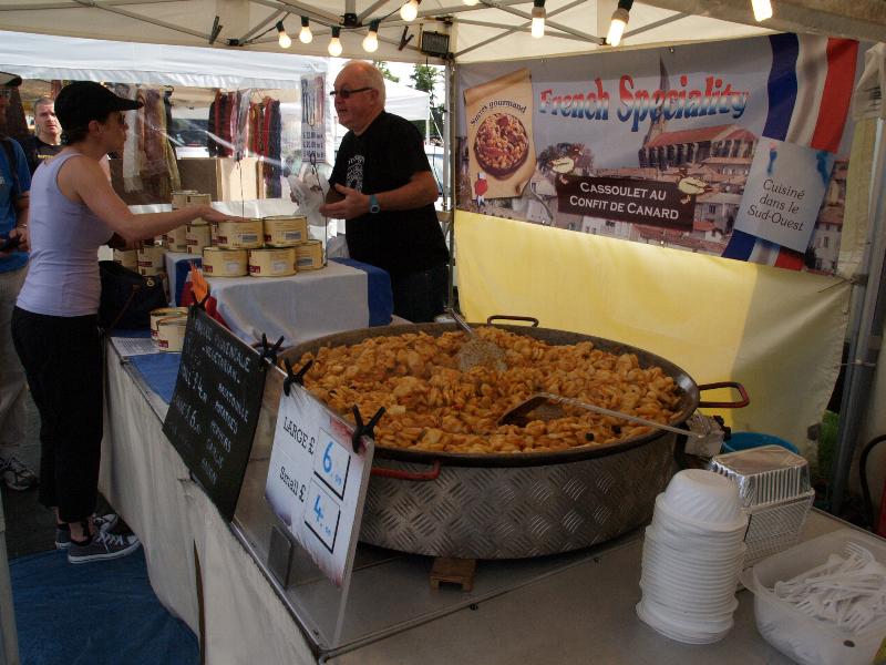 Cambridge, England: Parker's Piece: Tour de France, French duck confit being cooked