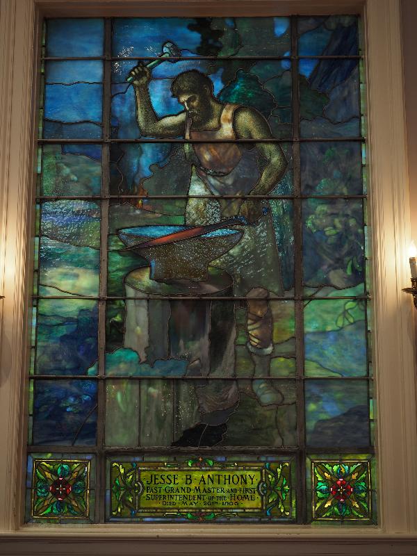 Utica, New York (NY): Tompkins Memorial Chapel (Masonic Care Community): Iron Worker (1911, Charles Snell Allen)
