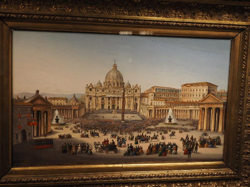 Corning, New York (NY): Corning Museum of Glass: St. Peter's Square in Rome (about 1879, Vatican Mosaic Workshop)