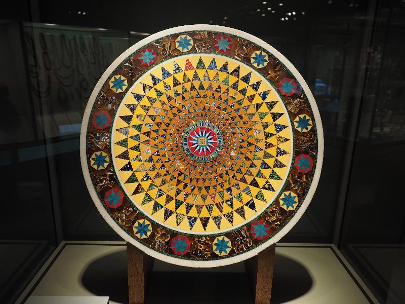 Corning, New York (NY): Corning Museum of Glass: Mosaic Glass Tabletop (about 1866, Giovanni Rossignani)