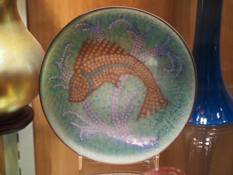 Corning, New York (NY): Corning Museum of Glass: mosaic glass plate (1920s, Frederick Carder)