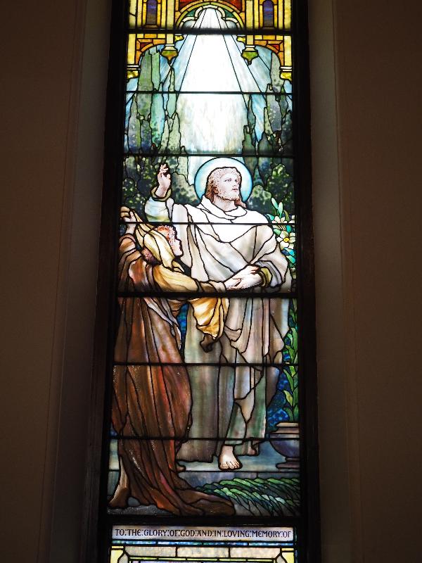 North Adams, Massachusetts (MA): First Congregational Church: He Took Her By the Hand and the Maid Arose (1910, Tiffany Studios)