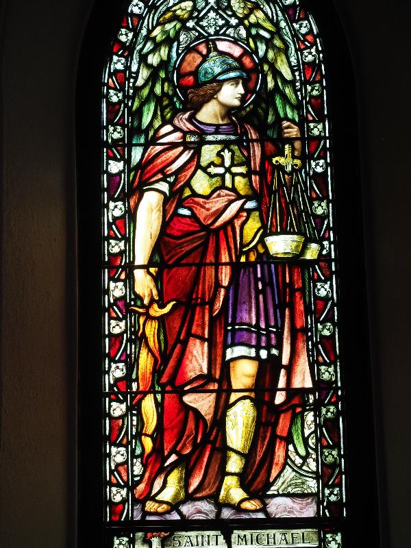 Williamstown, Massachusetts (MA): St John's Episcopal Church: St Michael (1915, Heaton, Butler and Bayne)
