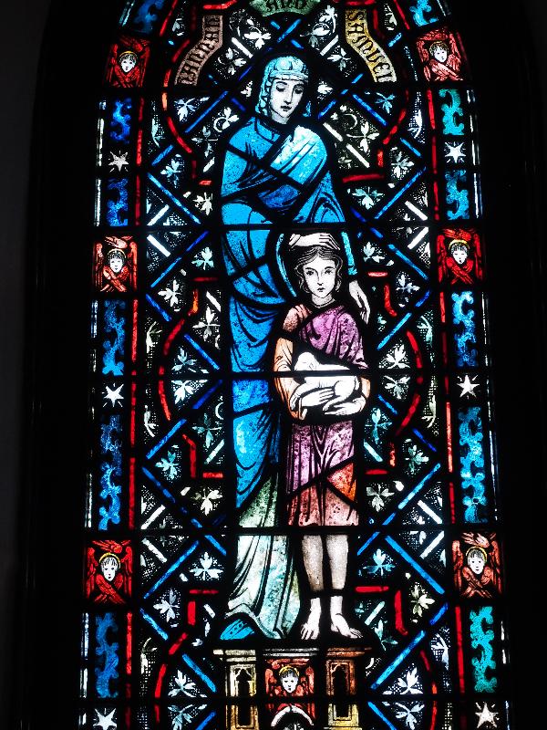 Williamstown, Massachusetts (MA): St John's Episcopal Church: Hannah and Samuel (1926, Charles J. Connick Associates)