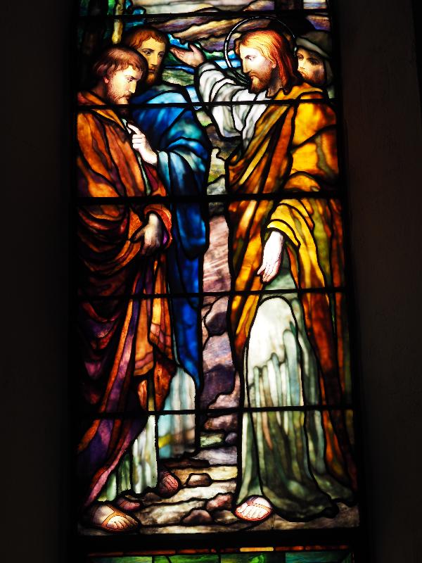 North Adams, Massachusetts (MA): All Saints Episcopal Church: The Calling of Nathaniel (1904, Lamb Studios)