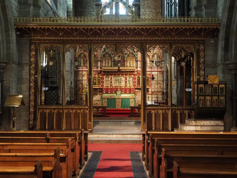 Scarborough, England: St Martin-on-the-Hill: rood screen (1890-1894, George Frederick Bodley)