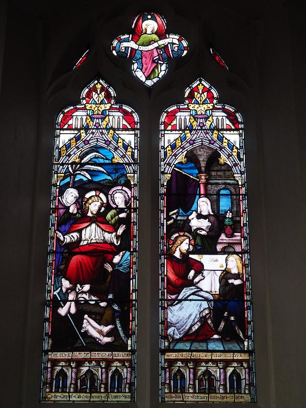Cambridge, England: St Bene't's Church: Come Unto Me, Jesus in the Home of Martha and Mary