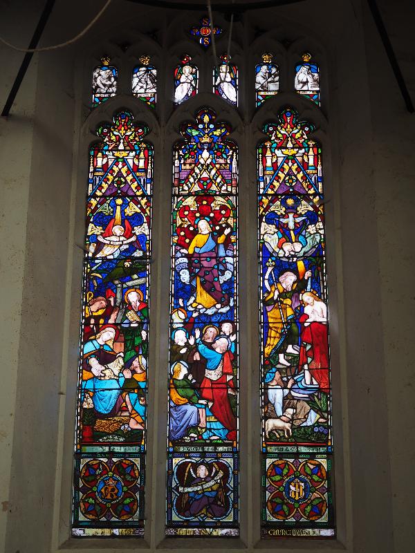 Cambridge, England: St Bene't's Church: Nativity, Ascension, Baptism