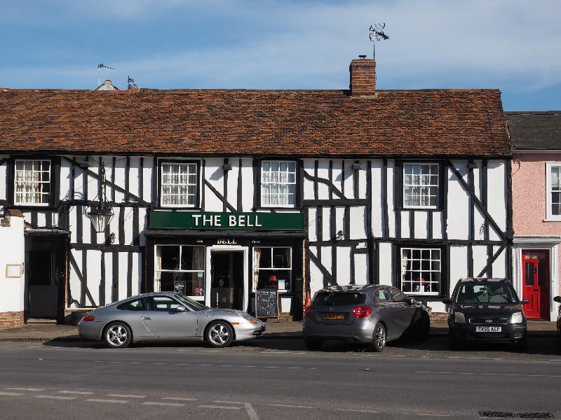 Clare, England: The Bell Hotel: view