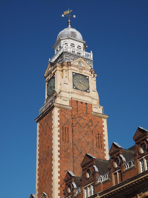 Leicester, England: Town Hall: tower (1876, Francis Hames)