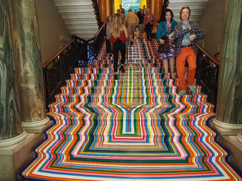 London, England: Royal Academy: ZOBOP (2015, artist Jim Lambie)