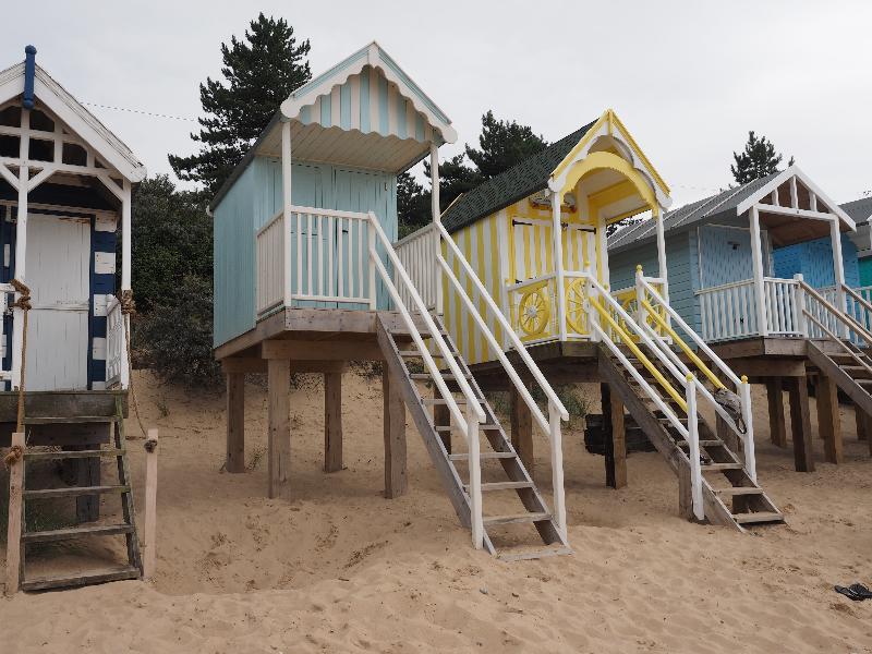 Wells-next-the-Sea, England: beach: beach huts