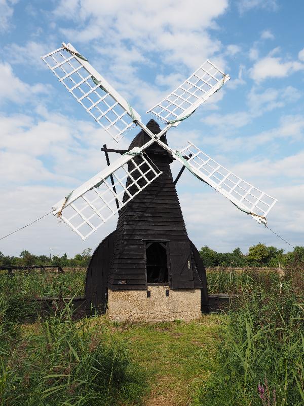Wicken, England: Wicken Fen: old windpump (Norman's Mill, ca. 1900, moved here in 1956)