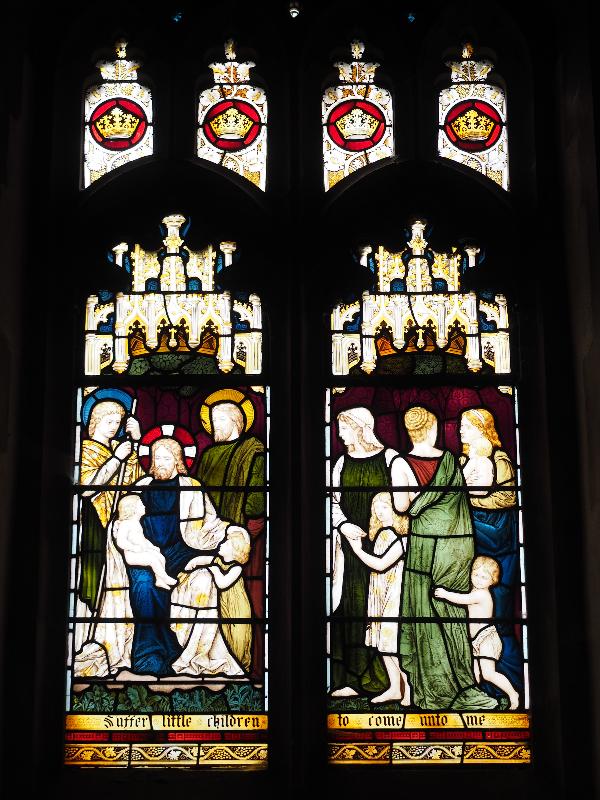 Grantchester, England: Parish Church of St Andrew and St Mary: Christ Blessing Children