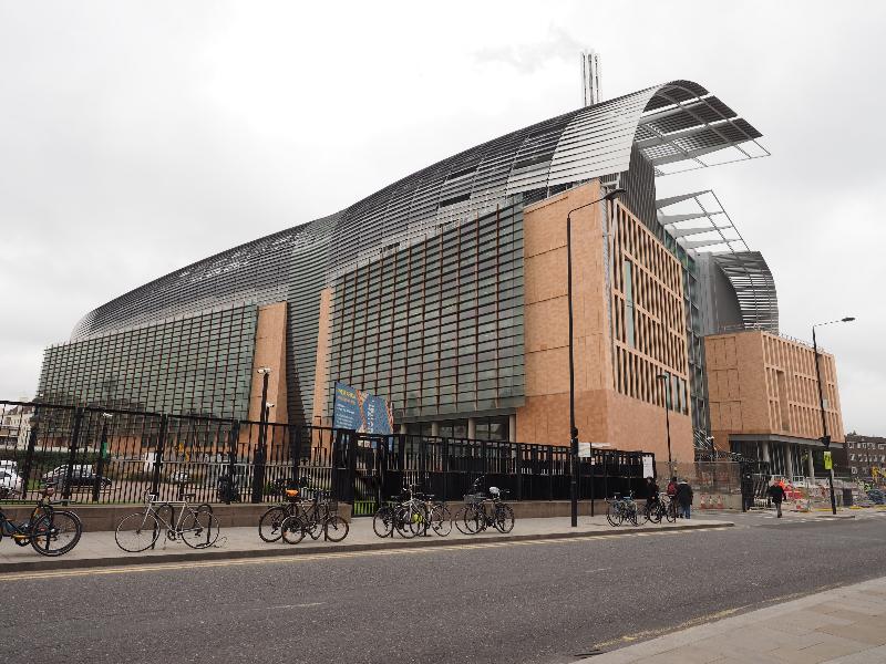 London, England: Francis Crick Institute: view (2011-2016, HOK with PLP Architecture)