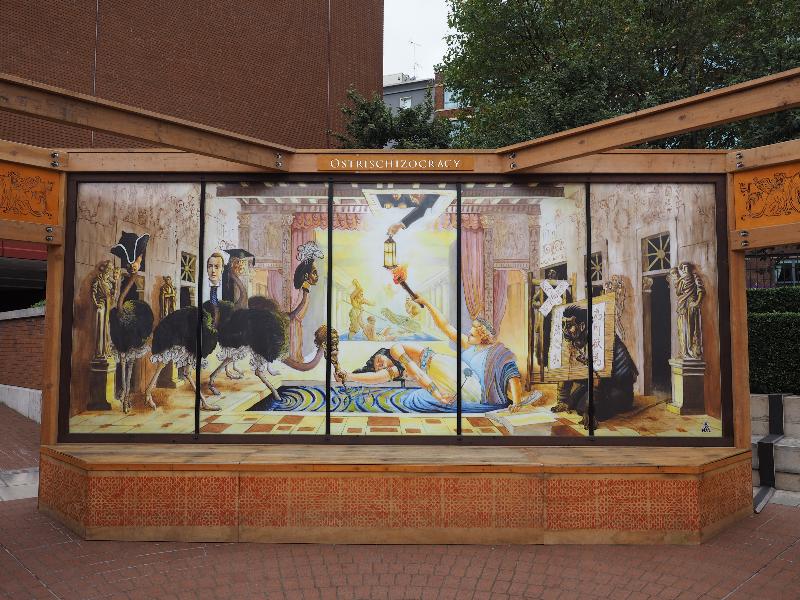 London, England: British Library: Ostrischizocracy (Crossroads of Curiosity, David Normal, orginally created for Burning Man 2014)