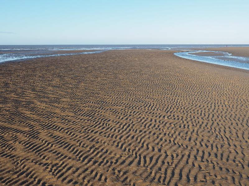 Hunstanton, England: beach: low tide