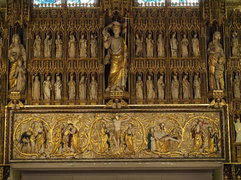 Boston, Massachusetts (MA): Emmanuel Church: altar reredos (Lindsey chapel, 1920-1924, architect Allen & Collens)