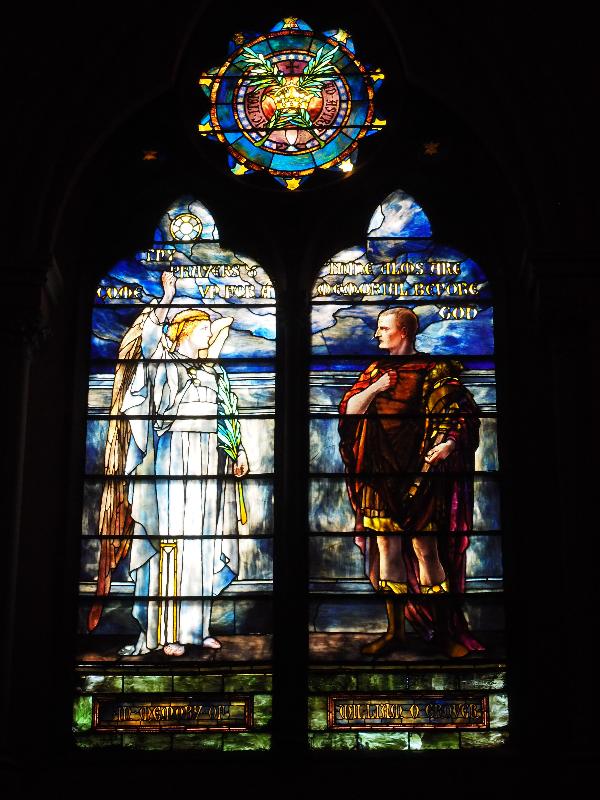 Boston, Massachusetts (MA): Church of the Covenant: Cornelius and the Angel (Frederick Wilson, ca. 1896, Tiffany Glass and Decorating Company)