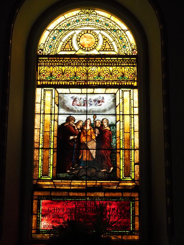 Lenox, Massachusetts (MA): Trinity Church: Field Memorial Window, St Cecilia (1888, Tiffany)
