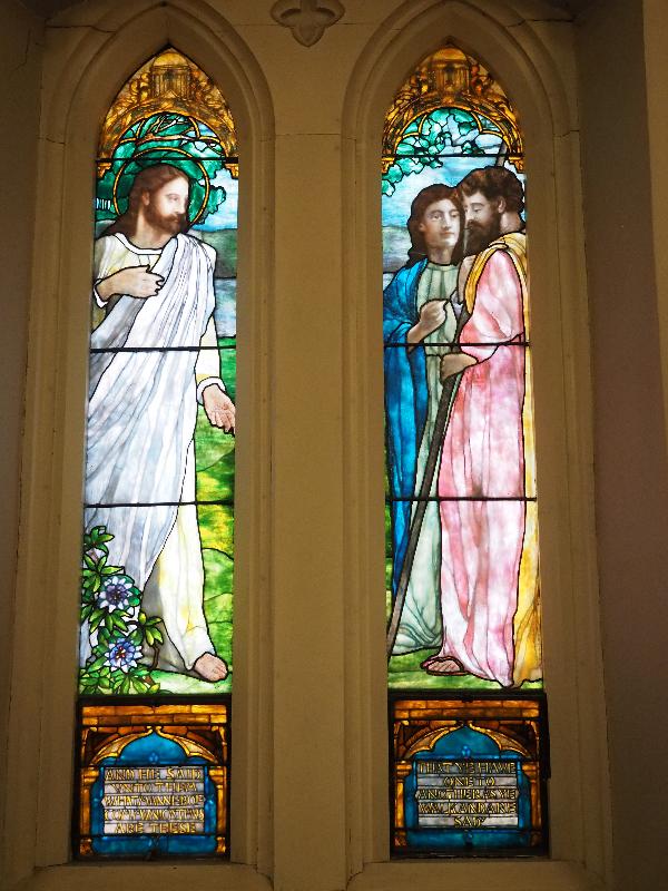 Troy, New York (NY): St John's Episcopal Church: Road to Emmaus (Mary Tillinghast)