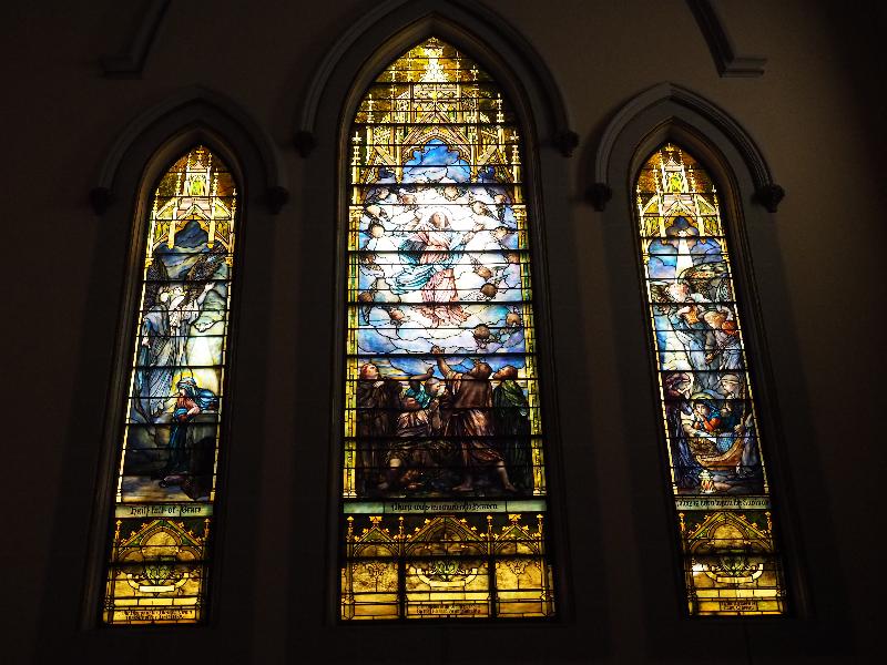 Troy, New York (NY): St Joseph's Church: Annunciation, Assumption of the Blessed Virgin, Nativity of Our Lord (1901, Tiffany Studios)