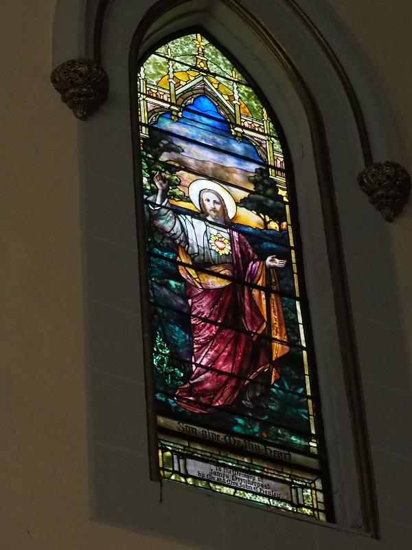 Troy, New York (NY): St Joseph's Church: Prendergast Memorial Window, Sacred Heart of Jesus (1901, Tiffany Studios)
