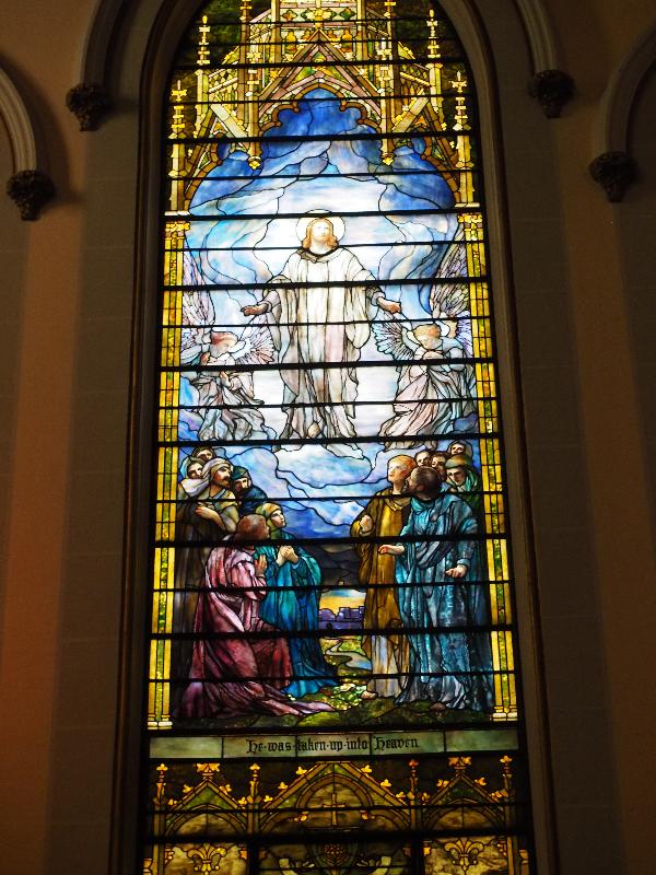 Troy, New York (NY): St Joseph's Church: Glorious Ascension of Our Lord into Heaven (probably Frederick Wilson, 1901, Tiffany Studios)