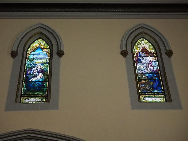 Troy, New York (NY): St Joseph's Church: Protection of the Holy Family, Death of St. Joseph (1901, Tiffany Studios)