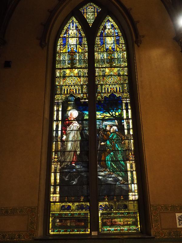 Troy, New York (NY): St Paul's Episcopal Church: Tillinghast Memorial Window, I Am the Way, the Truth and the Life (1899, Tiffany Glass and Decorating Company)