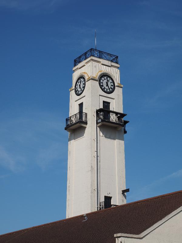 Leicester, England: Lancaster Road: fire station tower (1925-1927, A. E. and T. Sawday)