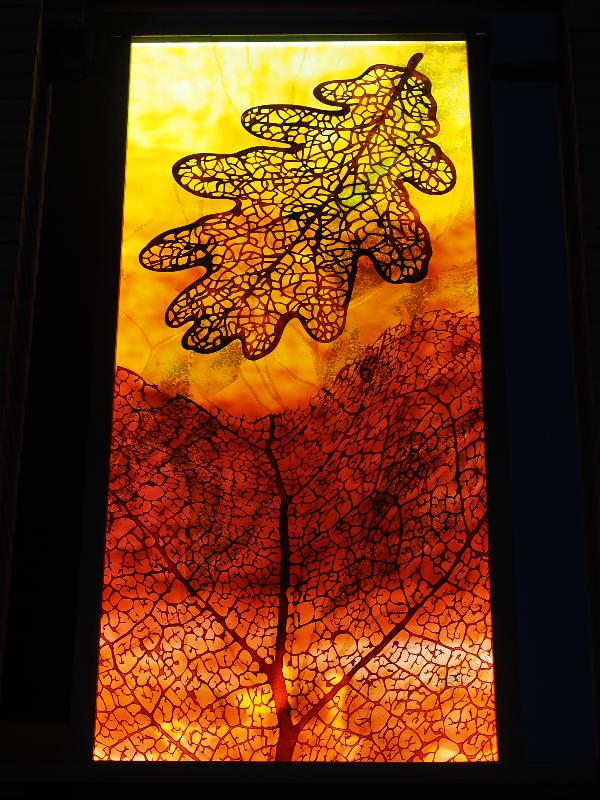 Cambridge, England: Cambridge Community Church: Autumn (2016, Four Seasons, artist Sarah Galloway)