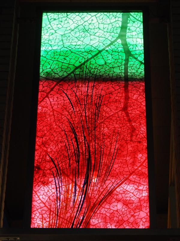 Cambridge, England: Cambridge Community Church: Spring (2016, Four Seasons, artist Sarah Galloway)