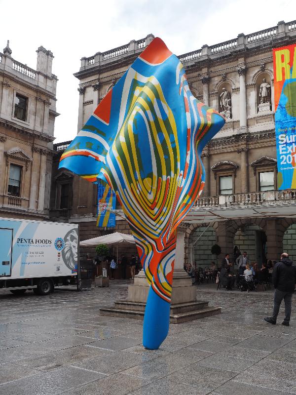 London, England: Royal Academy: Wind Sculpture VI (2014, Yinka Shonibare)