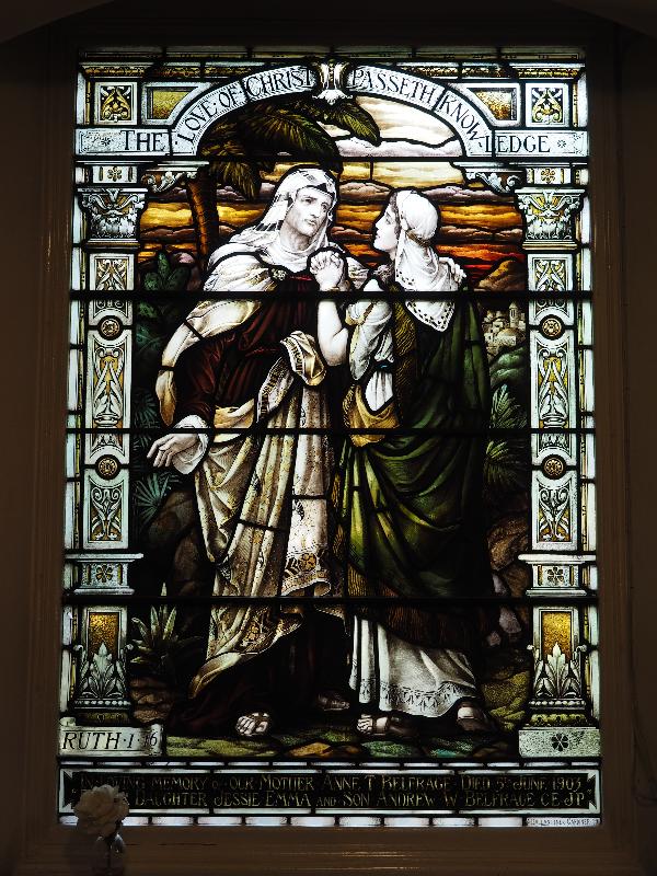 Edinburgh, Scotland: St Cuthbert's Church: Ruth and Naomi (1904, Ballantine & Gardiner)