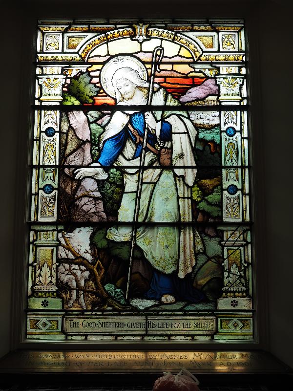Edinburgh, Scotland: St Cuthbert's Church: Good Shepherd (1901, Ballantine & Gardiner)