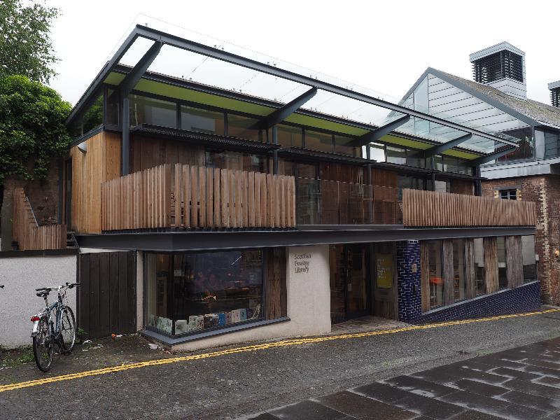 Edinburgh, Scotland: Scottish Poetry Library: view (1999, Malcolm Fraser Architects; 2015, Nicoll Russell Studios )
