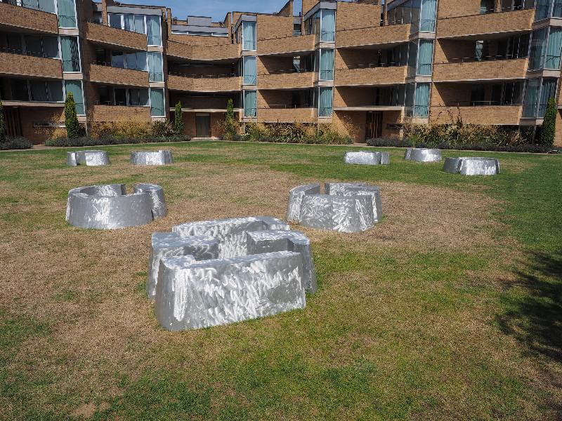 Cambridge, England: Jesus College: Matrices (Agnes Thurnauer, Sculpture in the Close 2017)