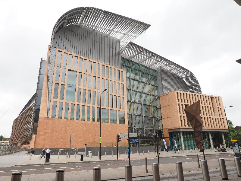 London, England: Francis Crick Institute: view (2011-2016, HOK with PLP Architecture)
