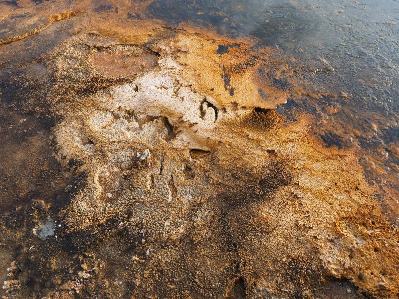 Yellowstone National Park, Wyoming (WY): Biscuit Basin: orange / brown crust